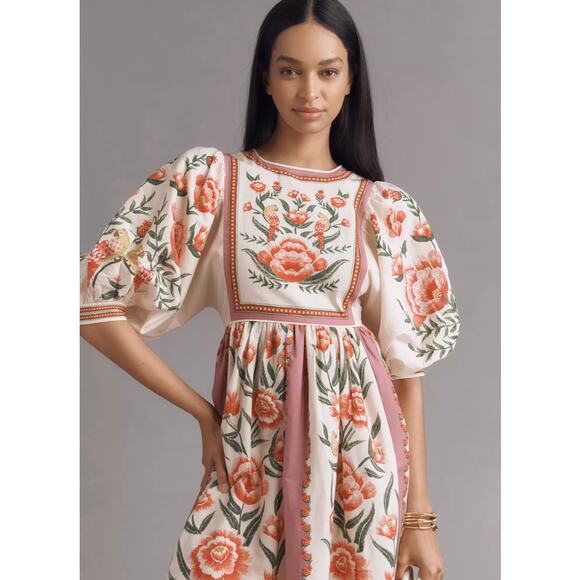 Farm Rio Anika Puff-Sleeve Printed Dress - Picture 2 of 9